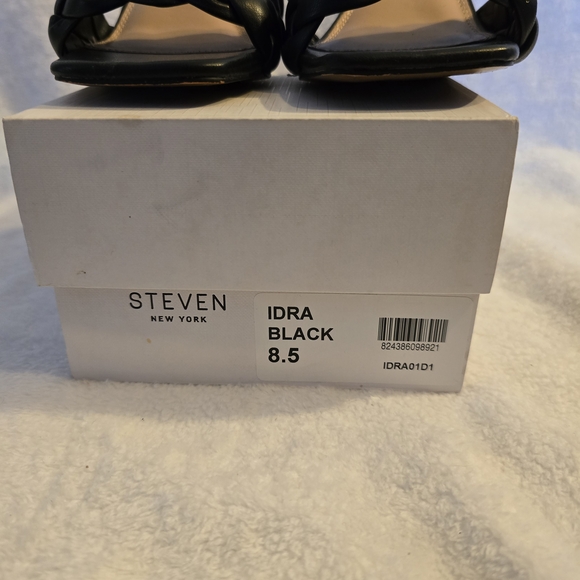 Steve Madden Black Braided Women's Heels - Picture 2 of 4